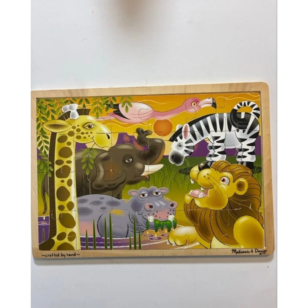 Melissa & Doug Fresh Start African Plains 24 Piece Wooden Jigsaw Puzzle 2937
